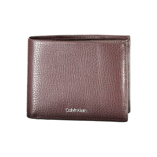 Calvin Klein Brown Leather Wallet - Refined Minimalism for Everyday Use