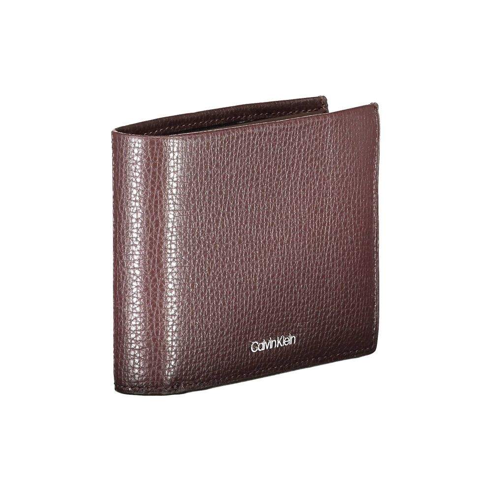 Calvin Klein Brown Leather Wallet - Refined Minimalism for Everyday Use