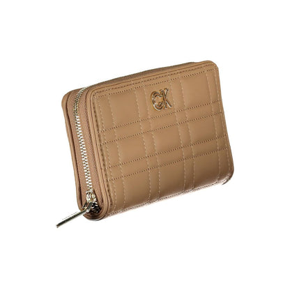 Calvin Klein Beige Polyester Wallet: Effortless Minimalism