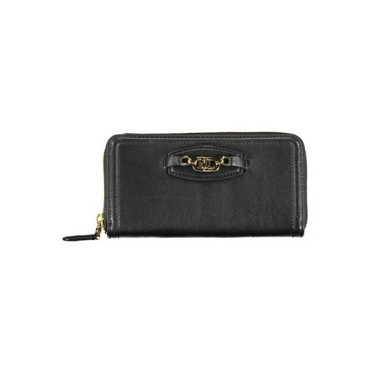 Ralph Lauren Black Polyethylene Wallet with Zip Closure