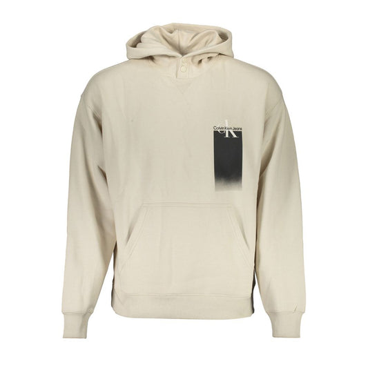 Calvin Klein Beige Cotton Hoodie Sweatshirt