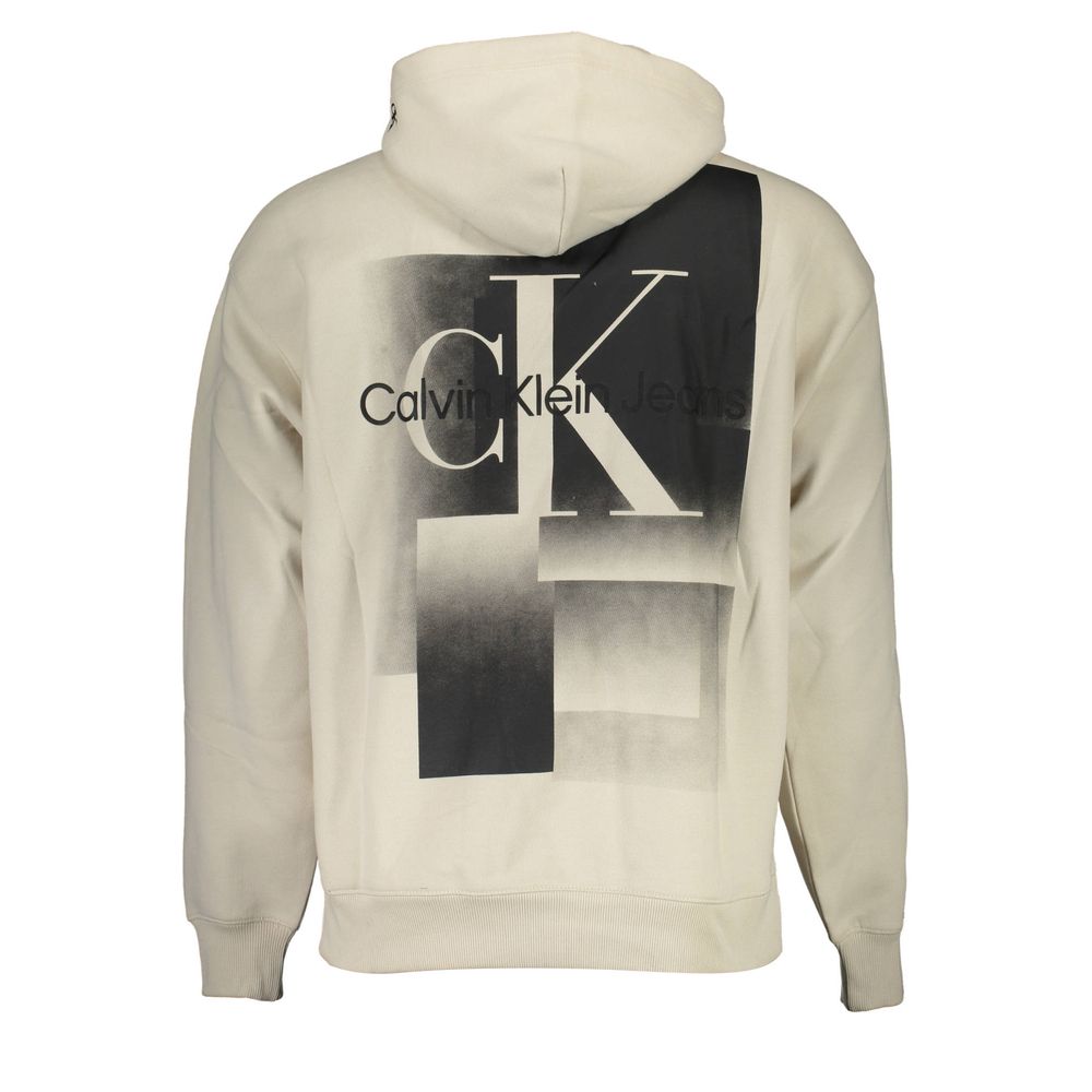 Calvin Klein Beige Cotton Hoodie Sweatshirt