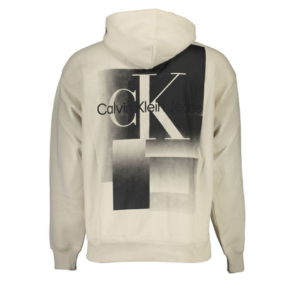 Calvin Klein Beige Cotton Hoodie Sweatshirt
