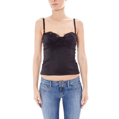 John Galliano Black Elastane Underwear With Adjustable Straps