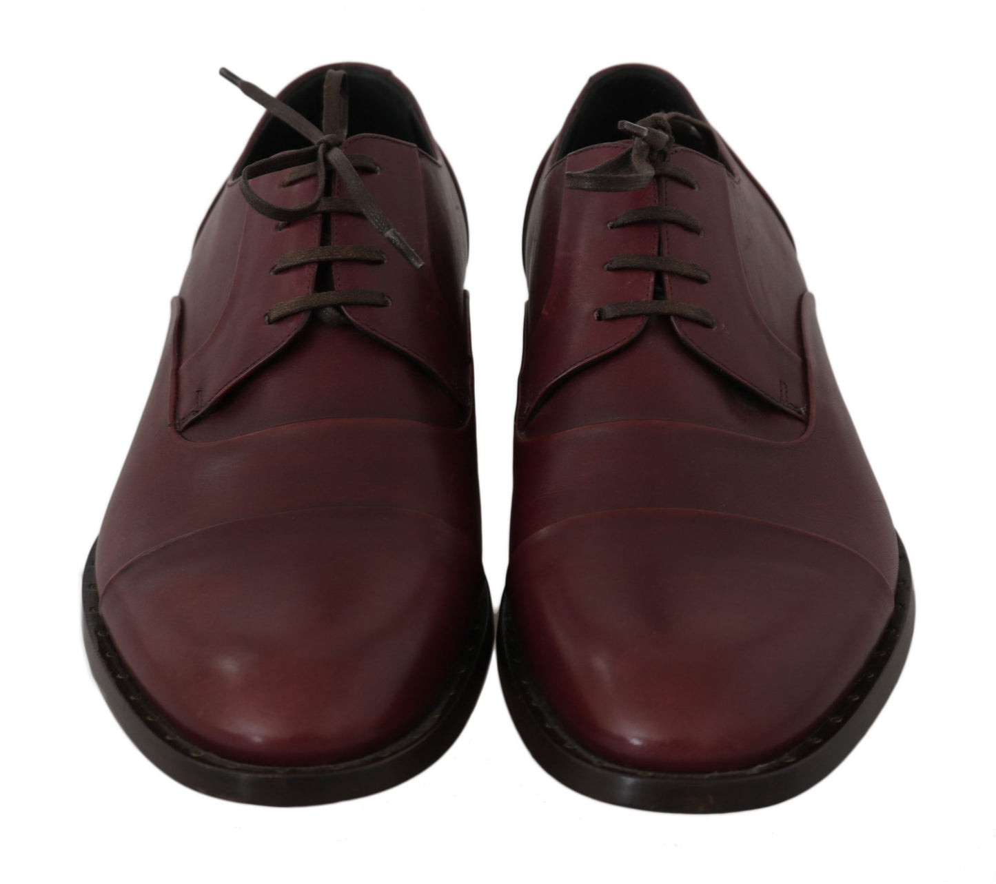  - Elegant Bordeaux Leather Dress Shoes