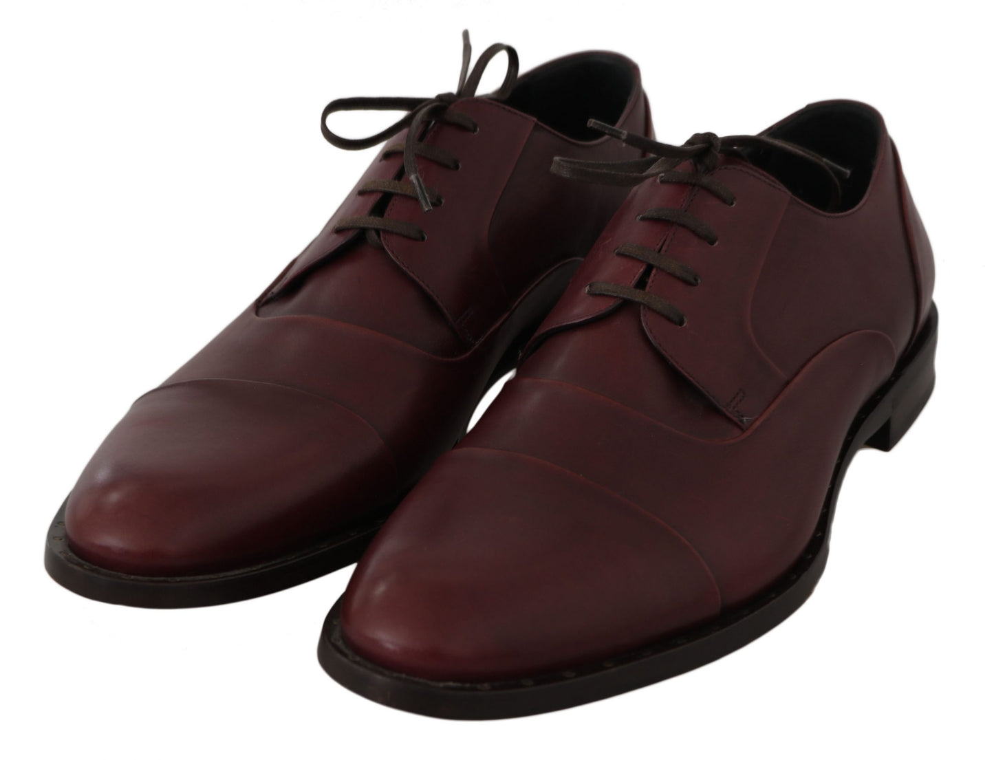  - Elegant Bordeaux Leather Dress Shoes