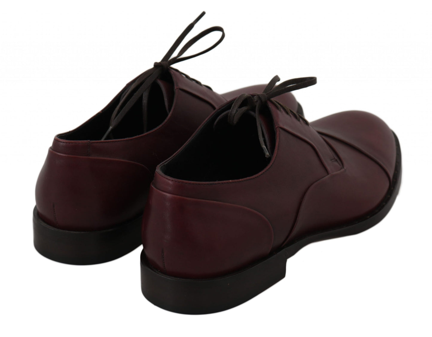  - Elegant Bordeaux Leather Dress Shoes