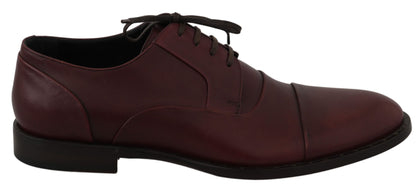  - Elegant Bordeaux Leather Dress Shoes