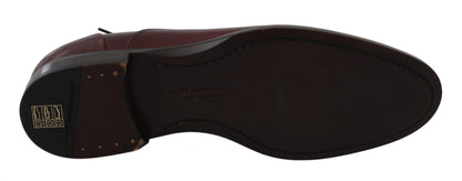  - Elegant Bordeaux Leather Dress Shoes