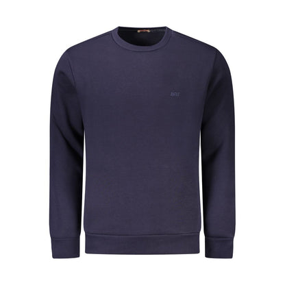 Rifle Blue Cotton Sweater - Long Sleeve Crew Neck