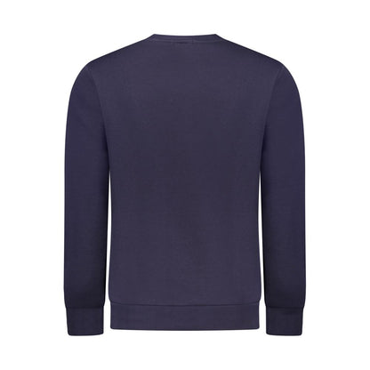Rifle Blue Cotton Sweater - Long Sleeve Crew Neck