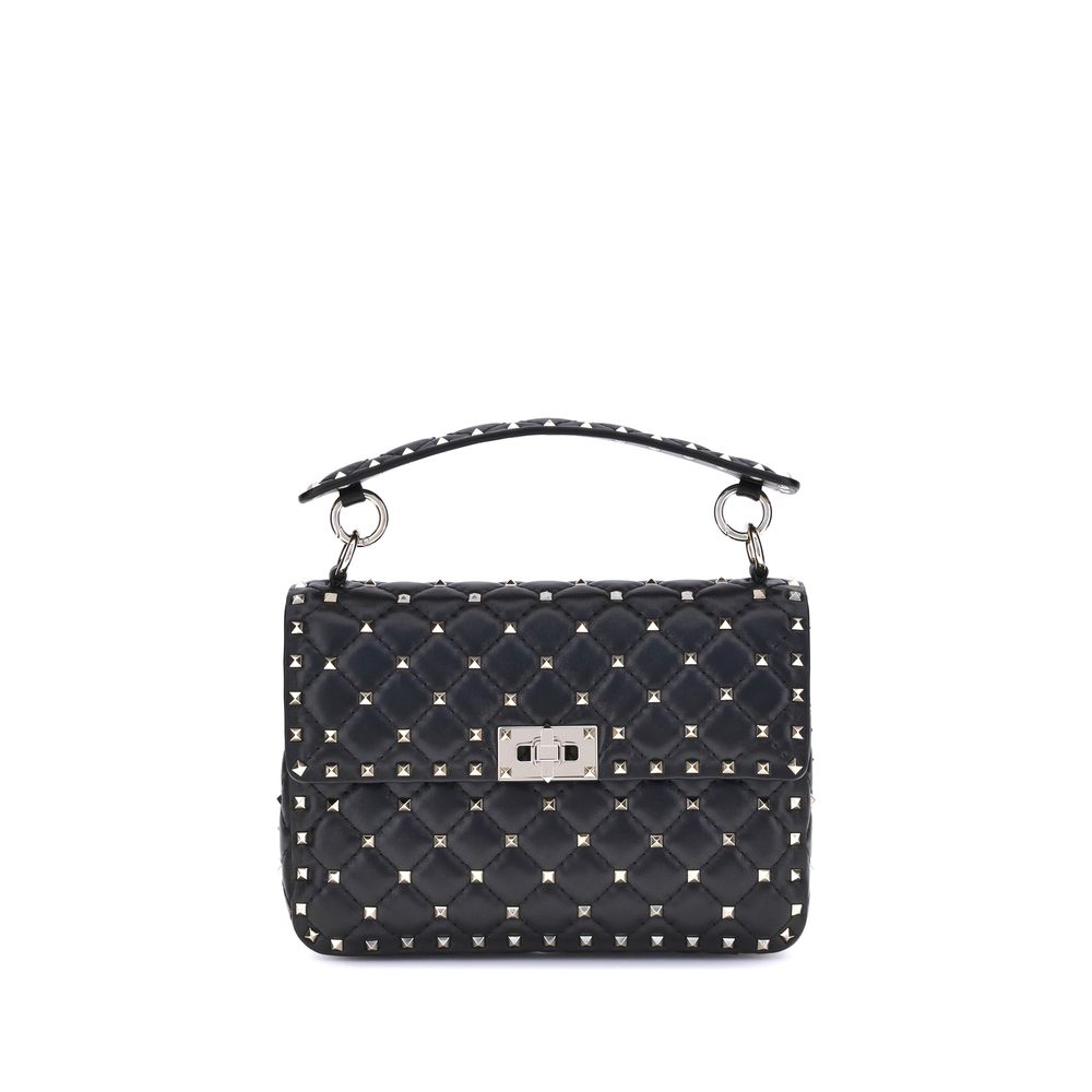 Valentino Garavani Black Medium Rockstud Spike Shoulder Bag