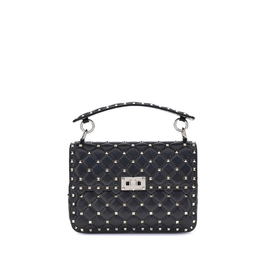Valentino Garavani Black Medium Rockstud Spike Shoulder Bag