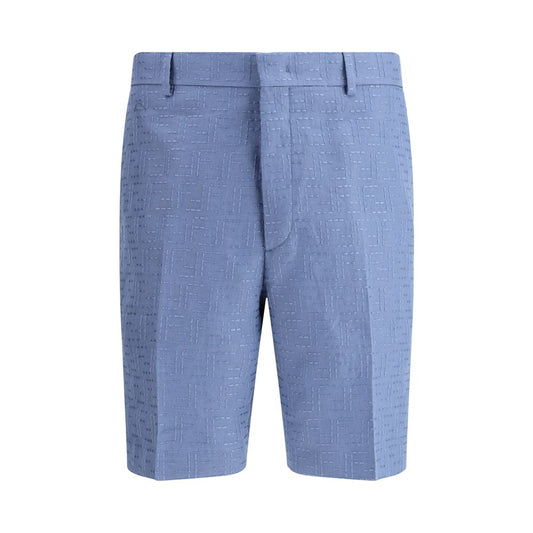 Fendi Linen Jacquard Shorts