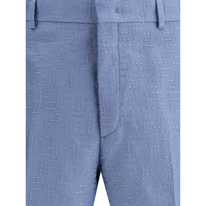 Fendi Linen Jacquard Shorts