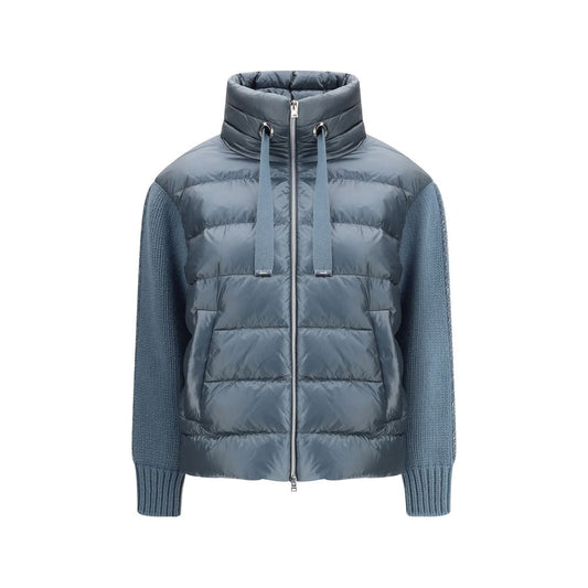 Herno Down Jacket with Wool Sleeves
