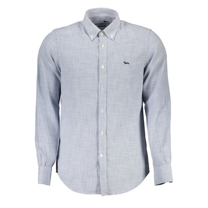 Harmont & Blaine Blue Cotton Shirt - Casual Elegance Redefined