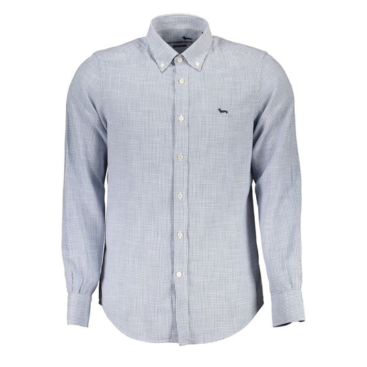 Harmont & Blaine Blue Cotton Shirt - Casual Elegance Redefined