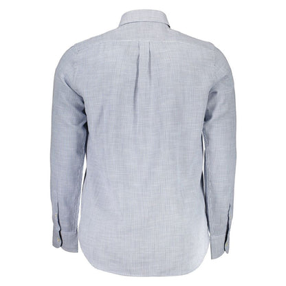 Harmont & Blaine Blue Cotton Shirt - Casual Elegance Redefined