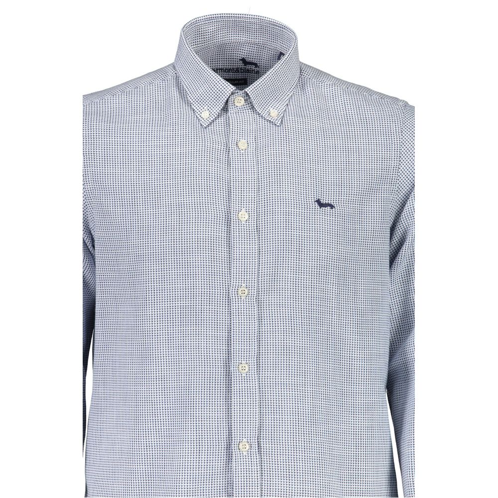 Harmont & Blaine Blue Cotton Shirt - Casual Elegance Redefined