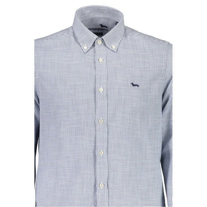 Harmont & Blaine Blue Cotton Shirt - Casual Elegance Redefined