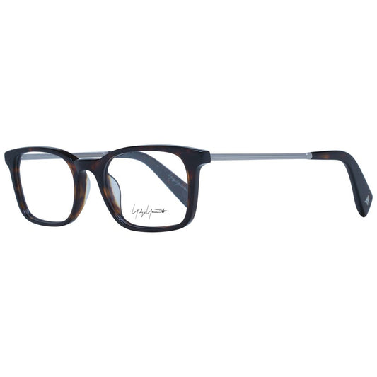 Yohji Yamamoto Brown Unisex Optical Frames – Rectangle Design, 51mm