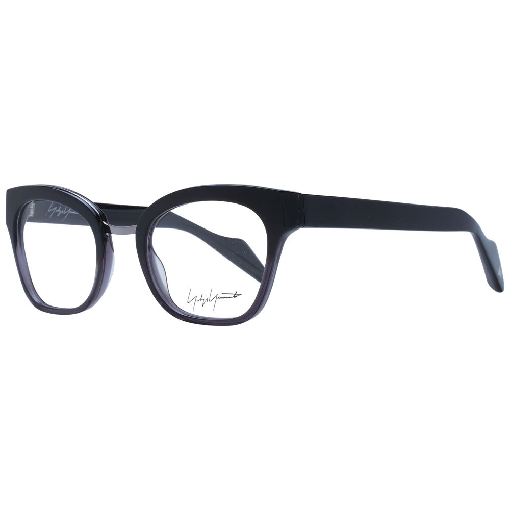 Yohji Yamamoto Unisex Optical Frames – Black Butterfly Style, 49mm