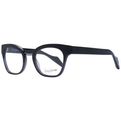 Yohji Yamamoto Unisex Optical Frames – Black Butterfly Style, 49mm