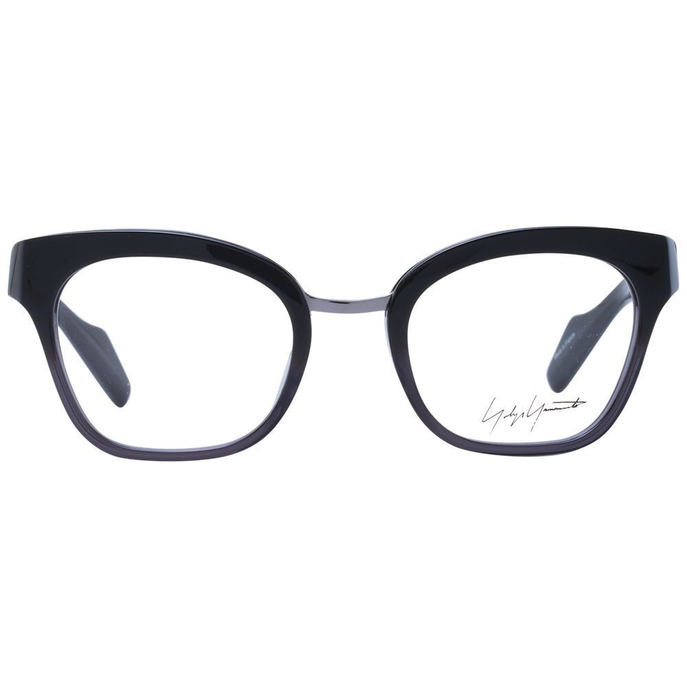 Yohji Yamamoto Unisex Optical Frames – Black Butterfly Style, 49mm