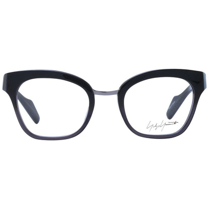 Yohji Yamamoto Unisex Optical Frames – Black Butterfly Style, 49mm