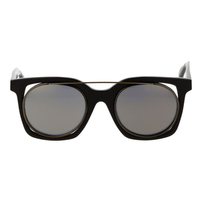 Yohji Yamamoto Unisex Sunglasses – Brown Browline Frame with Grey Lenses