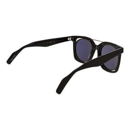 Yohji Yamamoto Unisex Sunglasses – Brown Browline Frame with Grey Lenses