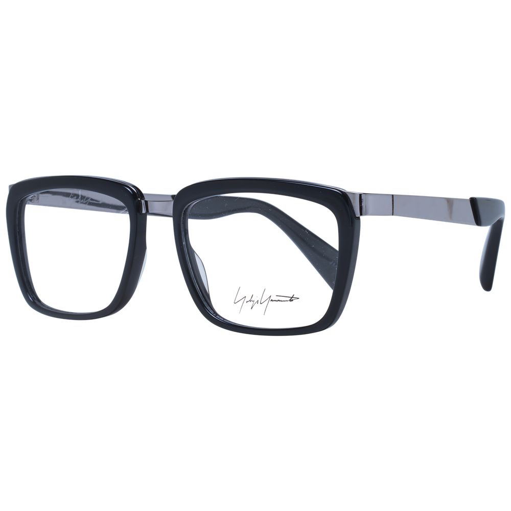 Yohji Yamamoto Black Unisex Optical Frames – Square Full-Rim