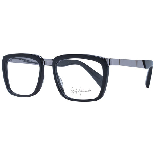 Yohji Yamamoto Black Unisex Optical Frames – Square Full-Rim