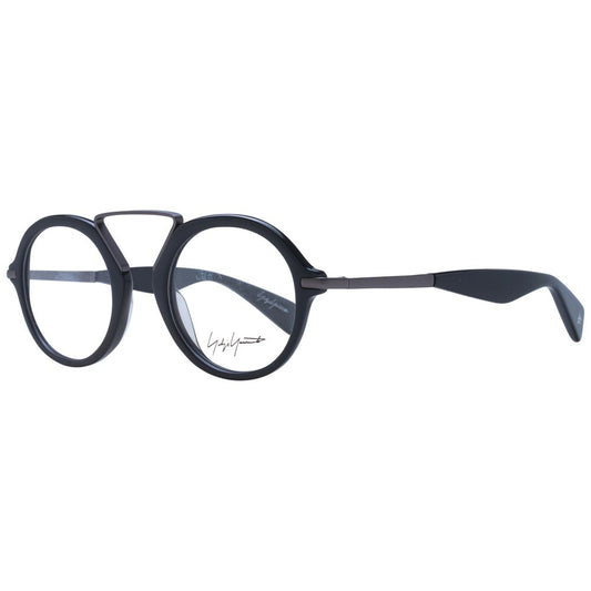 Yohji Yamamoto Gray Unisex Optical Frames – 49mm Round