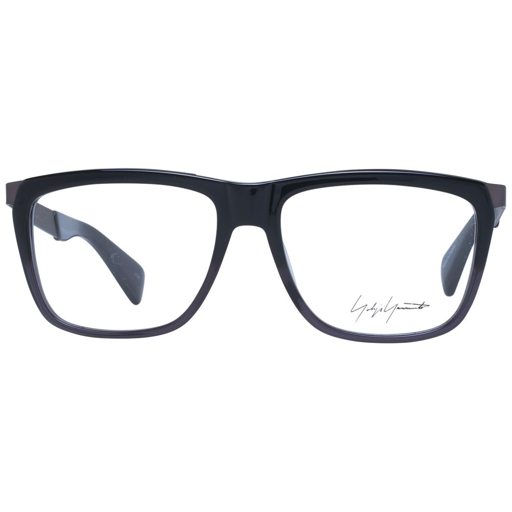 Yohji Yamamoto Black Unisex Optical Frames – Square Full-Rim