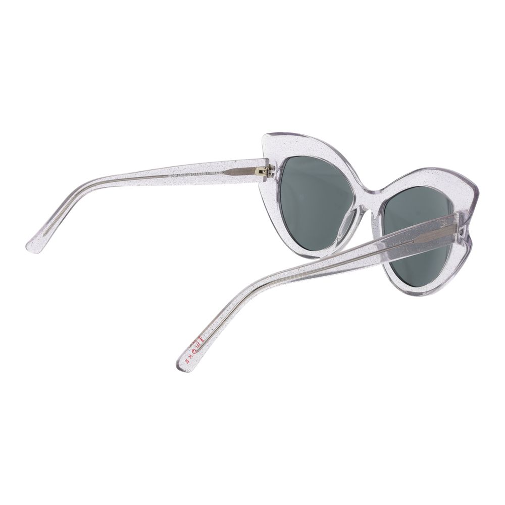 Andy Wolf Purple Unisex Sunglasses – Chic Cat Eye Frame with Grey Mirrored Lenses, 59mm