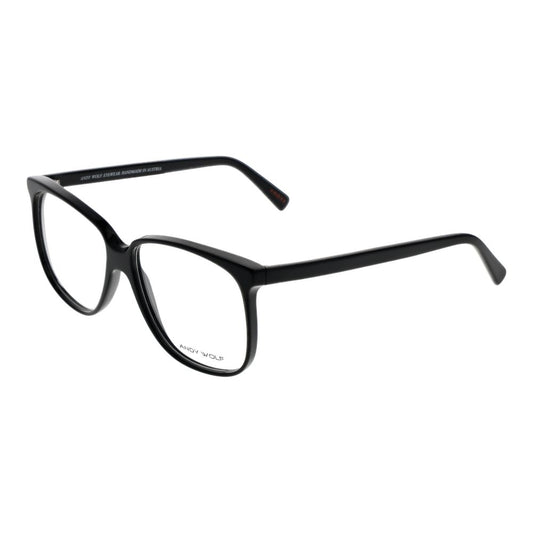 Andy Wolf Unisex Optical Frames – Black Round Frame, 57mm