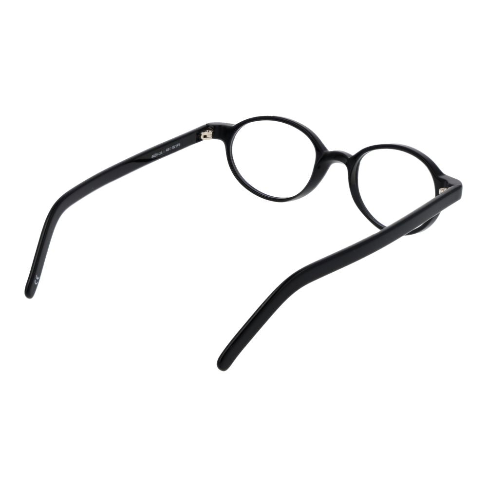 Andy Wolf Black Unisex Optical Frames – Round Full-Rim, 48mm