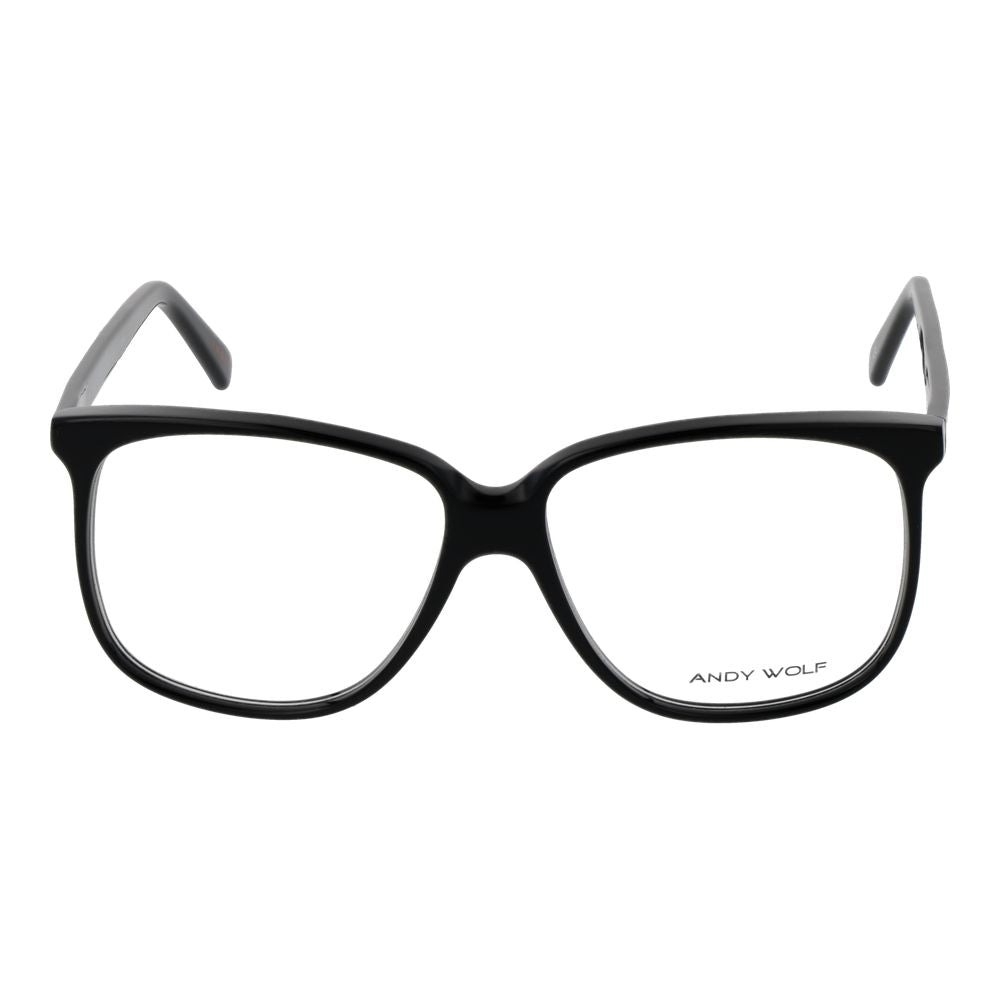 Andy Wolf Unisex Optical Frames – Black Round Frame, 57mm