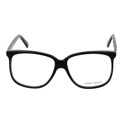 Andy Wolf Unisex Optical Frames – Black Round Frame, 57mm