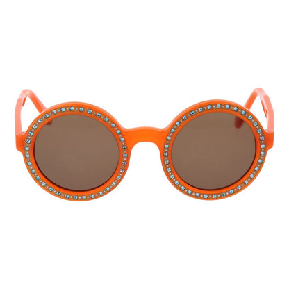 Andy Wolf Unisex Sunglasses – Orange Full-Rim Frame with Brown Lenses, 46mm
