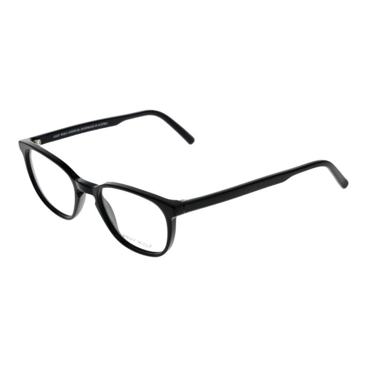 Andy Wolf Black Unisex Optical Frames – Round Full-Rim, 50mm