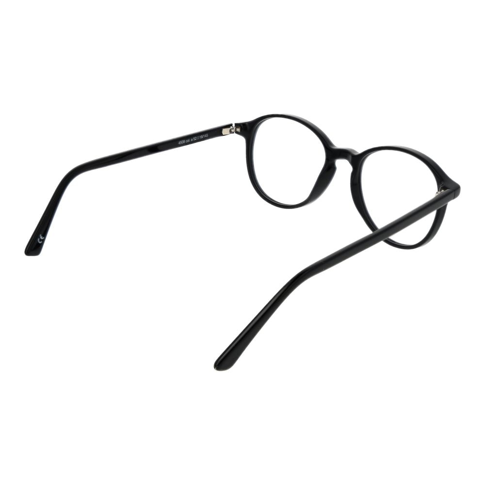 Andy Wolf Black Unisex Optical Frames – Full-Rim Panto Style