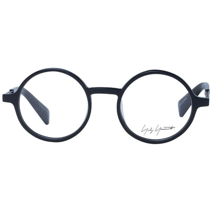 Yohji Yamamoto Black Unisex Optical Frames – Panto Design, 47mm