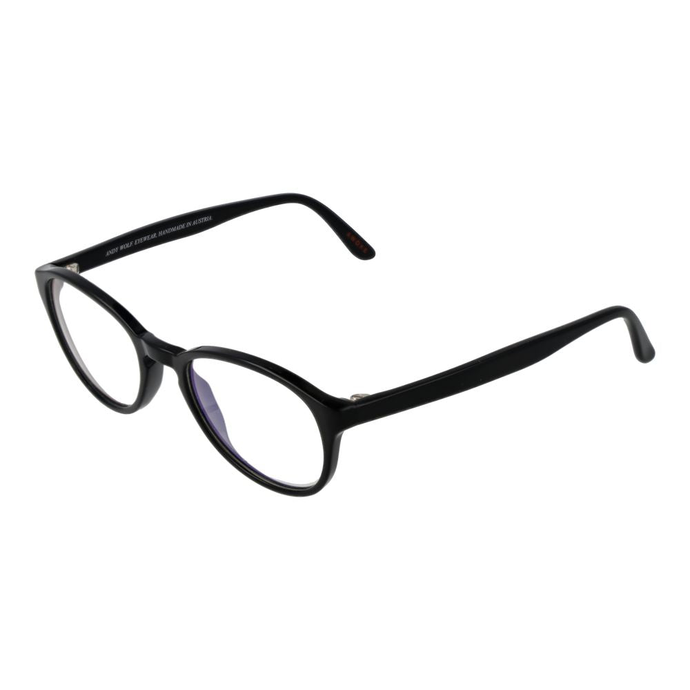 Andy Wolf Black Unisex Optical Frames – Panto Style