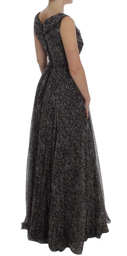  - Glamorous Sequined Silk Full-Length Dress