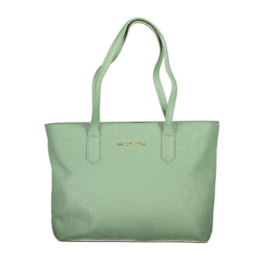 Mario Valentino Green Faux Leather 2-Handle Shoulder Bag