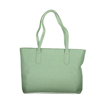Mario Valentino Green Faux Leather 2-Handle Shoulder Bag