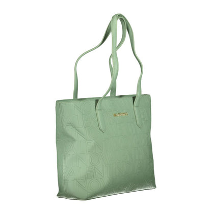 Mario Valentino Green Faux Leather 2-Handle Shoulder Bag